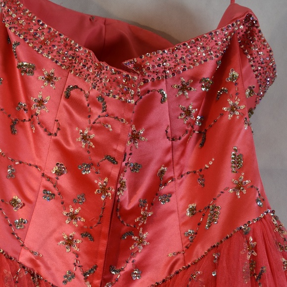 PROM PINK TULLE BEADS SEQUINS SZ 20 ALYCE Designs. - Picture 6 of 11